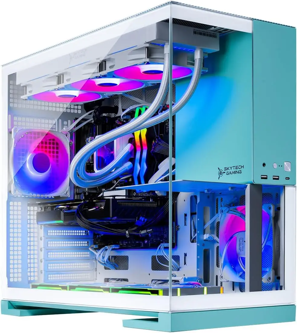 Rtx 5080 16Gb - 스카이텍 게이밍 아쿠아 데스크탑 PC, 라이젠
