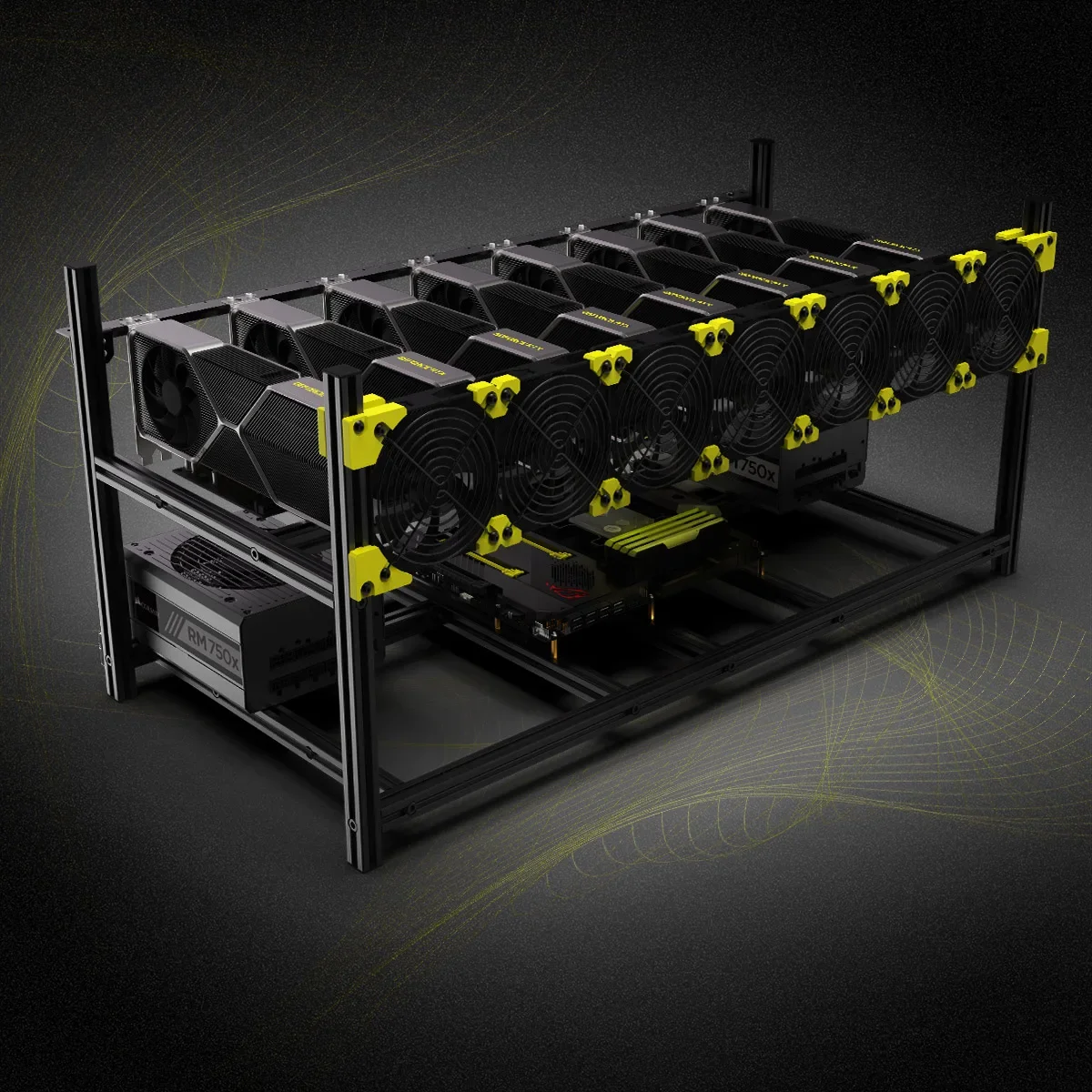 1개 8 GPU 그래픽 카드 알루미늄 합금 마이닝 프레 - Gpu Mining Rig Frame 8 Gpu 리뷰 및 가격